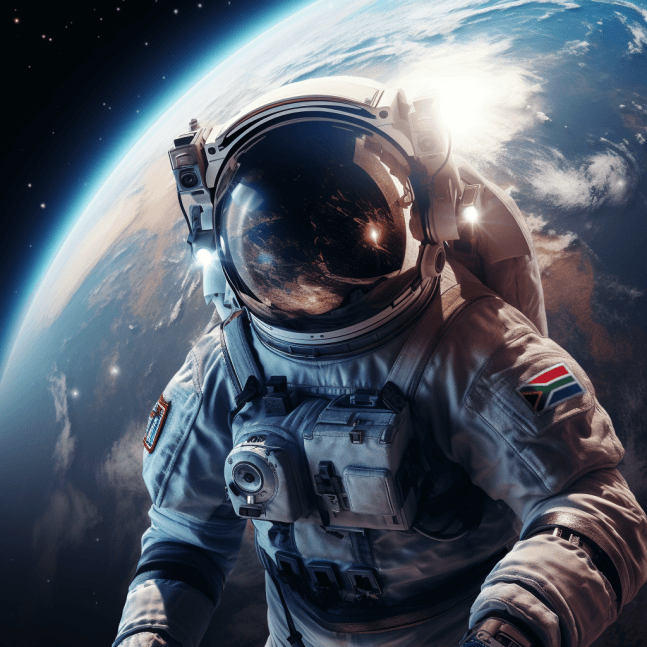 South African astronaut in space